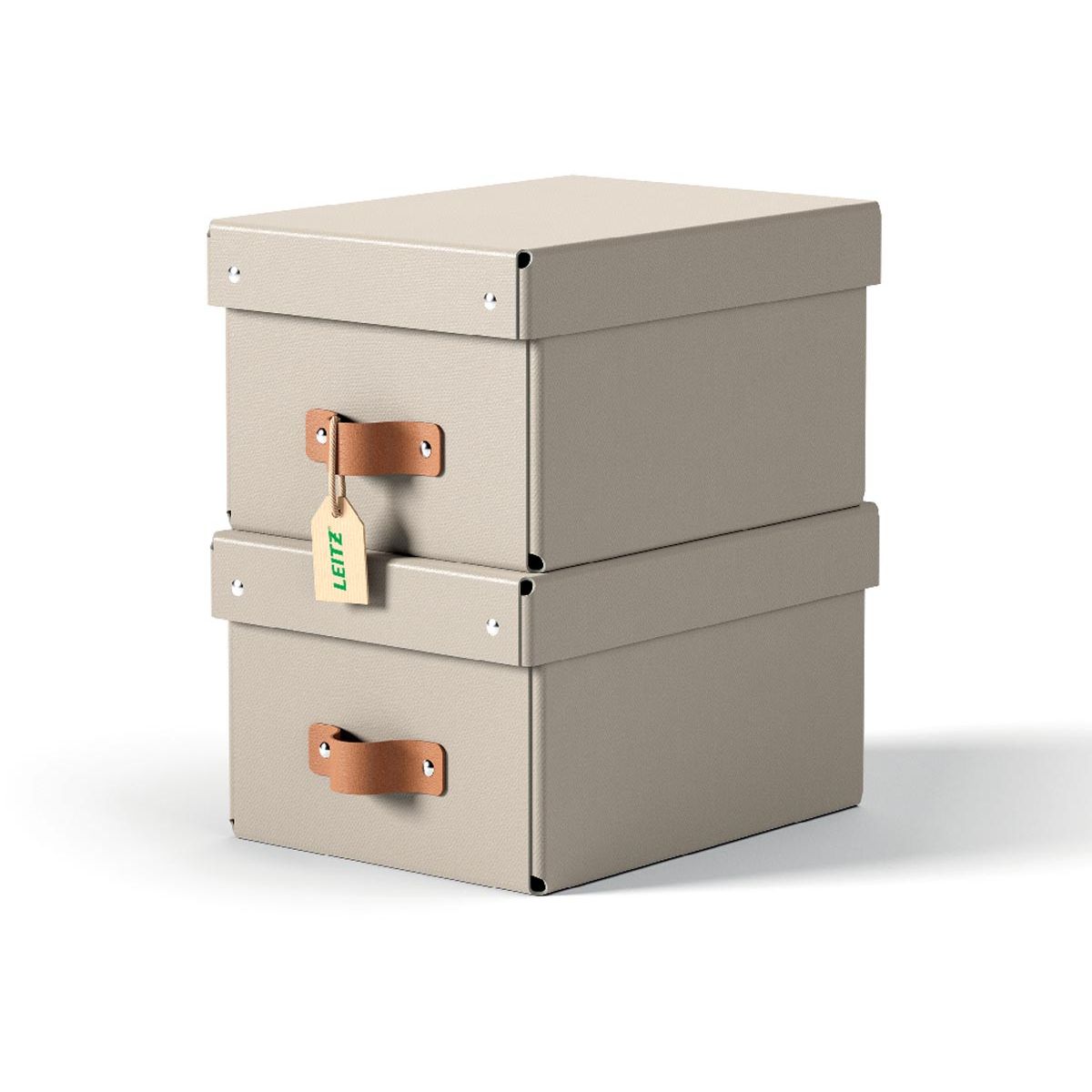 Leitz -  Puro opbergdoos, small, ft A5, 7 liter, beige, pak van 2 stuks