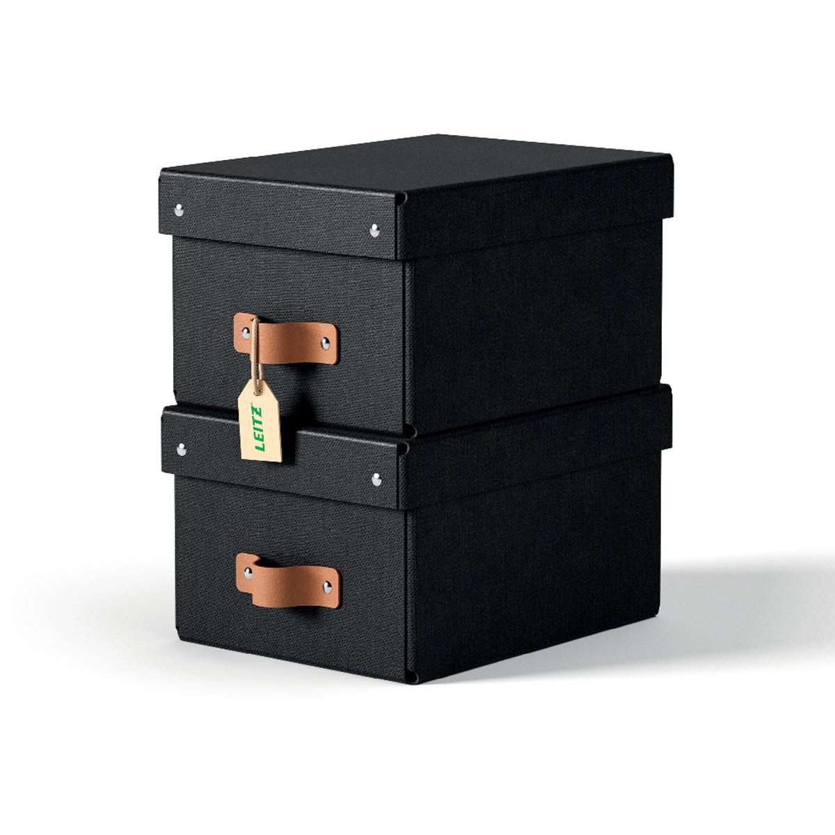 Leitz -  Puro opbergdoos, small, ft A5, 7 liter, zwart, pak van 2 stuks