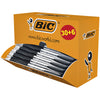 Bic - Ballpoint pen Atlantis classic grip clic M black value pack 30+6 free