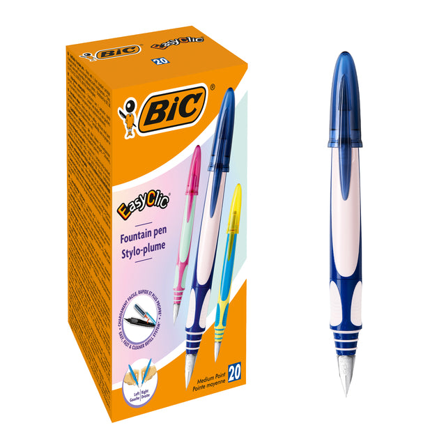 Bic - Fountain pen EasyClic medium assorted