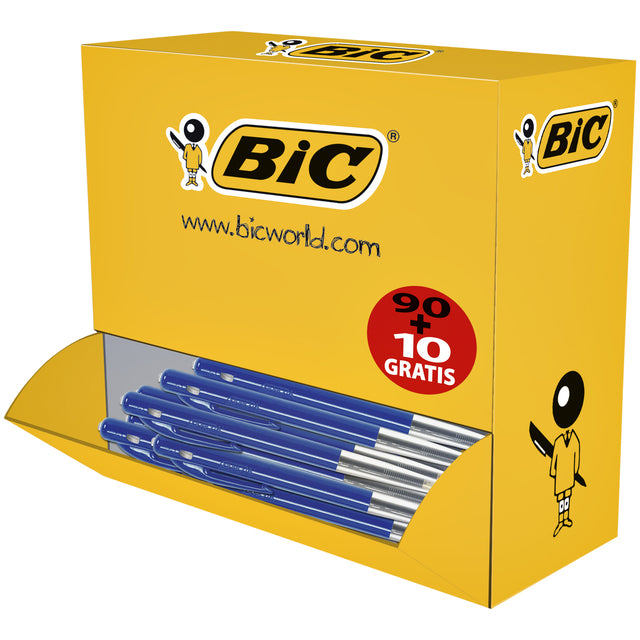 Bic - balpen M10 Clic voordeelpak blauw