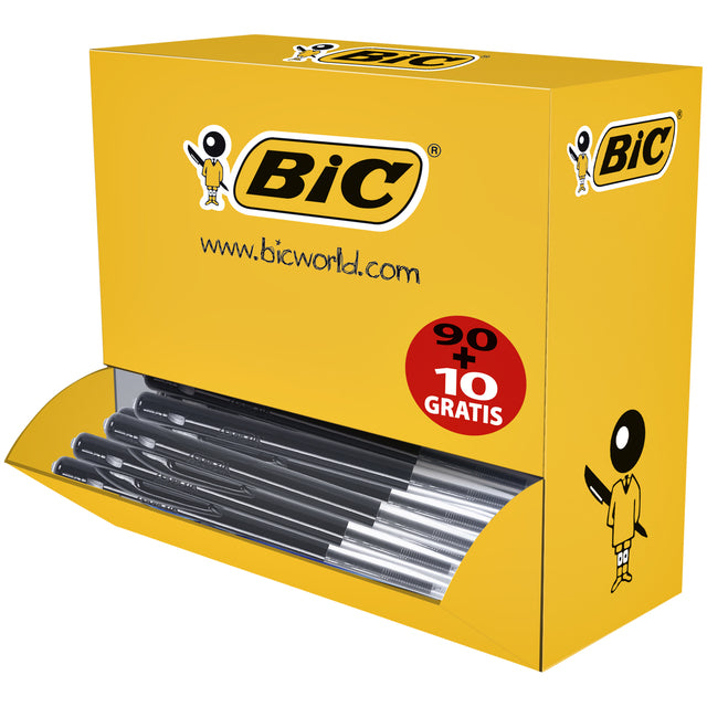 Bic - balpen M10 Clic voordeelpak zwart