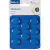 Maul - aimant Solid, 20 mm, force de traction 300 gr, blister de 8 pièces, bleu