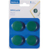 Maul - aimant Solid, 32 mm, force de traction 800 gr, blister de 4 pièces, vert