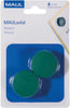 Maul - aimant Solid, 38 mm, force de traction 2,5 kg, blister de 2 pièces, vert