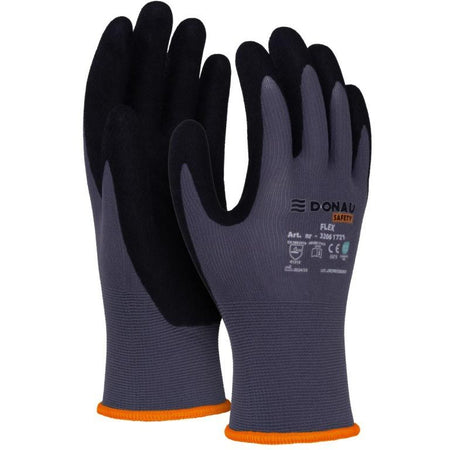 DONAU SAFETY -   veiligheidshandschoenen Flex, grijs, S, maat 7