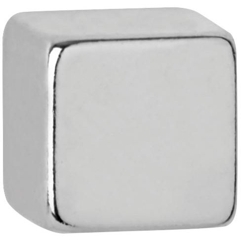 Maul -  neodymium kubusmagneet, ft 7 x 7 x 7 mm, trekkracht 1,6 kg, zilver, blister van 10 stuks