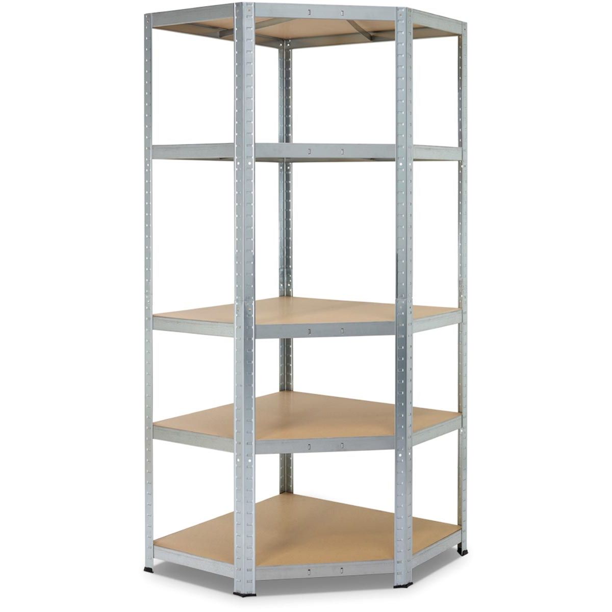 Avasco - Estantería Strong Corner, pies 176 x 75 x 40 x 50 cm, 5 estantes, galvanizado