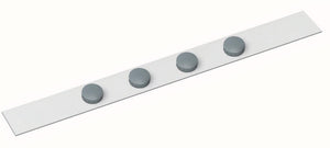 Maul -  metaalstrip Standaard lijst zelfklevend 100X5cm incl. 4 magneten, wit