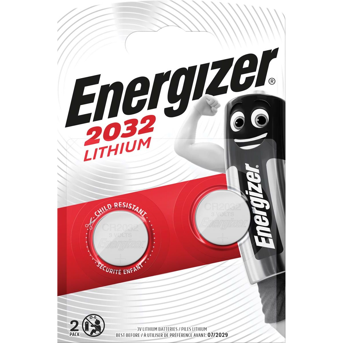 Energizer -  knoopcel CR2032, blister van 2 stuks