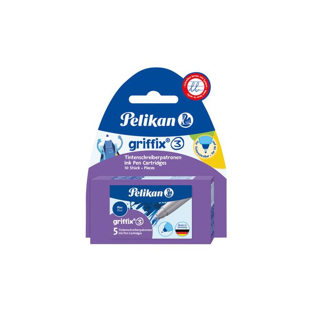 Pelikan - Griffix vulling voor roller, blister van 2 doosjes van 5 stuks