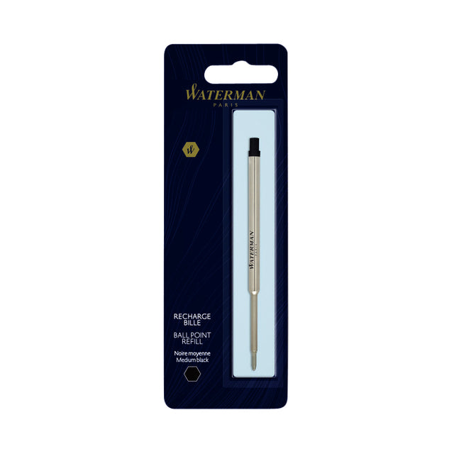 Waterman - Balpenvulling medium zwart blister | 12 stuks