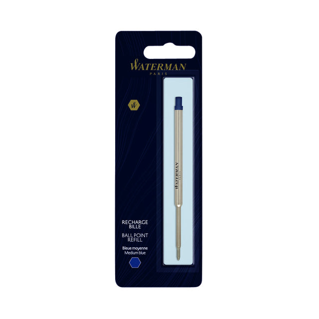 Waterman - Balpenvulling medium blauw blister | 12 stuks