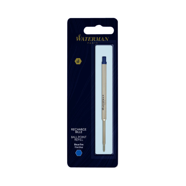 Waterman - Recambio para bolígrafo fino azul blister de 1 pieza