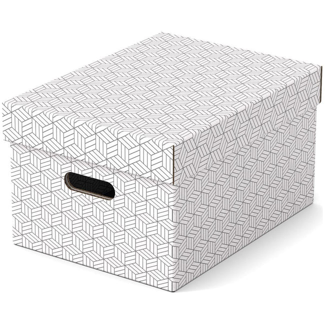 Esselte - Boîte de rangement à domicile, ft 26,5 x 36,5 x 20,5 cm, blanc, paquet de 3 pièces