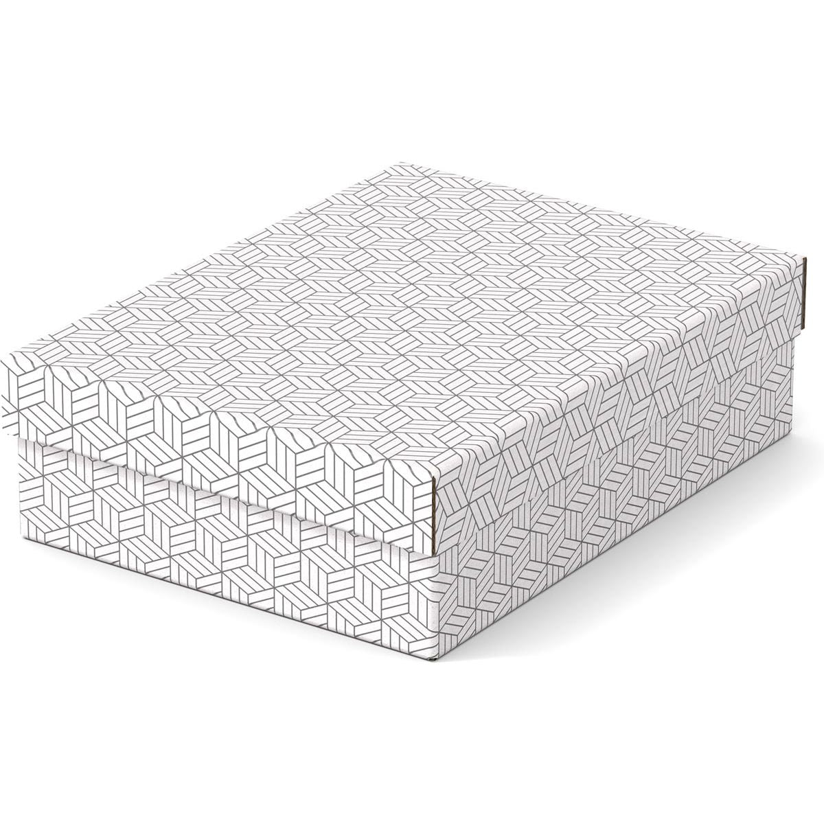 Esselte -  Home opberg- en geschenkdoos, ft 26,5 x 36 x 10 cm, wit, pak van 3 stuks
