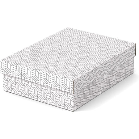 Esselte - Home storage and gift box, ft 26.5 x 36 x 10 cm, white, pack of 3