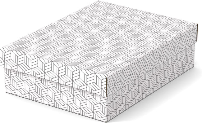 Esselte -  Home opberg- en geschenkdoos, ft 26,5 x 36 x 10 cm, wit, pak van 3 stuks