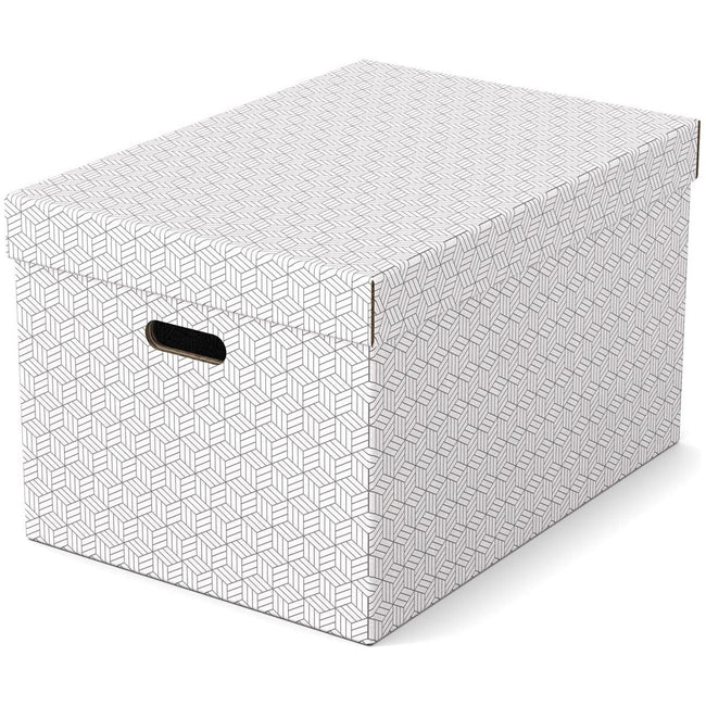 Esselte - Home Storage Box, ft 35,5 x 51 x 30,5 cm, weiß, Packung mit 3 Teilen