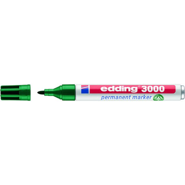 Edding - Viltstift edding 3000 rond groen 1.5-3mm | 10 stuks