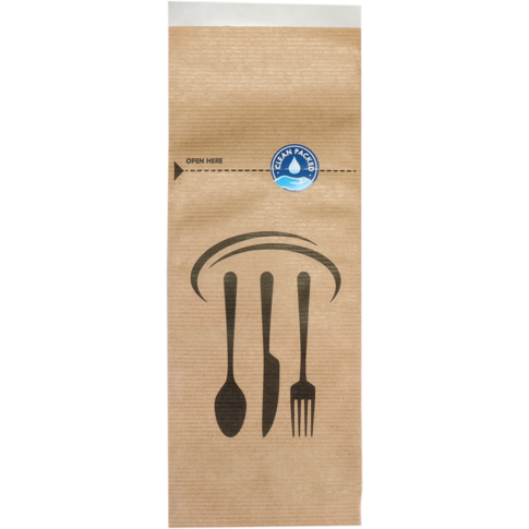 Cubiertos - pañuelo de bolsillo 10x260mm marrón kraft 250 piezas