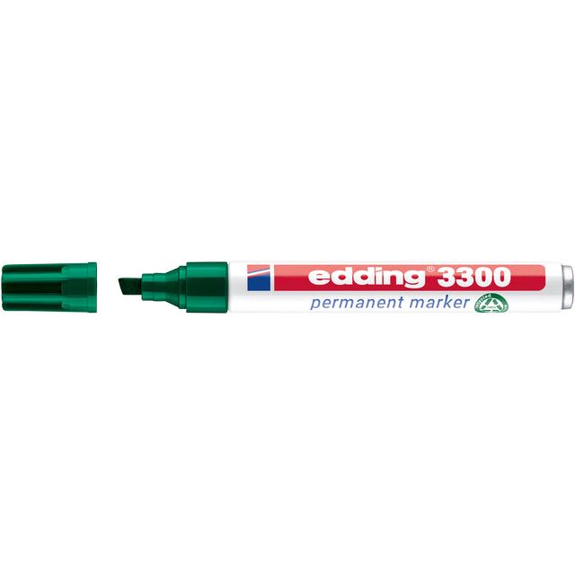 Edding -Filz -Tip Edding 3300 schräg 1-5mm Grün | Außenschachtel ein 10 Stück