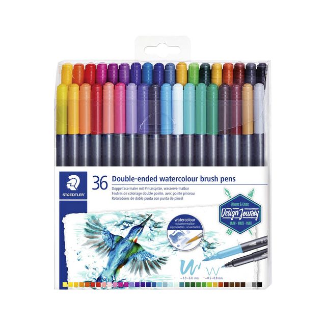 Staedtler - Brushpen 3001 Marsgr Duo 0,5-6 mm Ass | Blister une pièce de 36