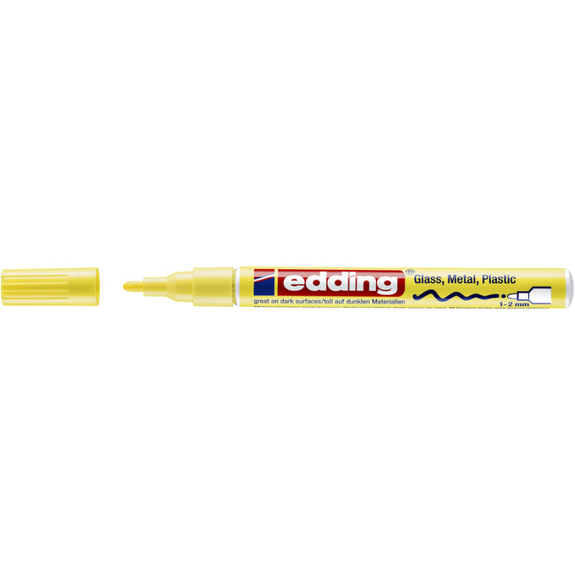 Edding - Marcador de pintura al óleo 751 1-2 mm amarillo pastel | 10 piezas