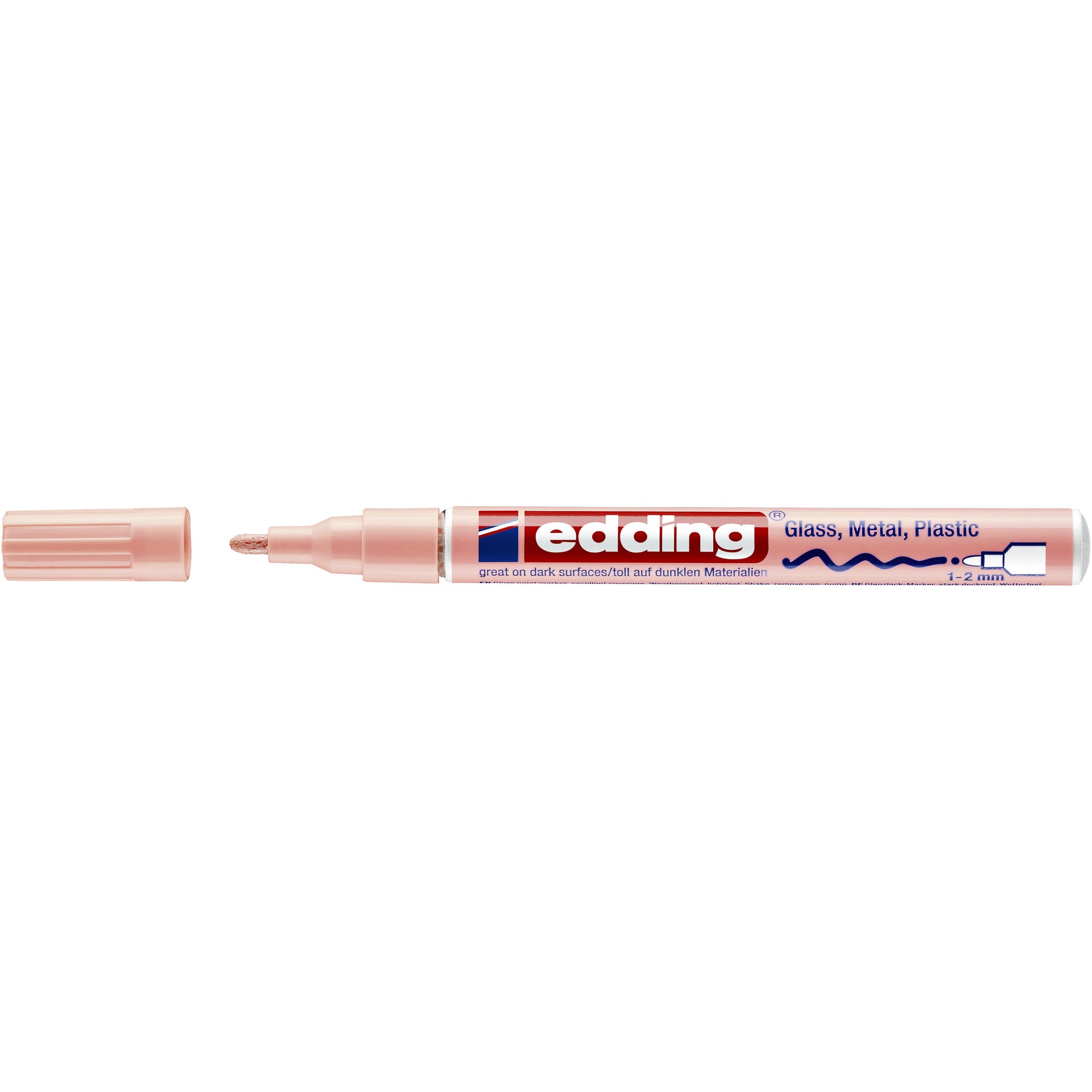Edding - Paintmarker a base di olio 751 1-2 mm rosa pastello | 10 pezzi