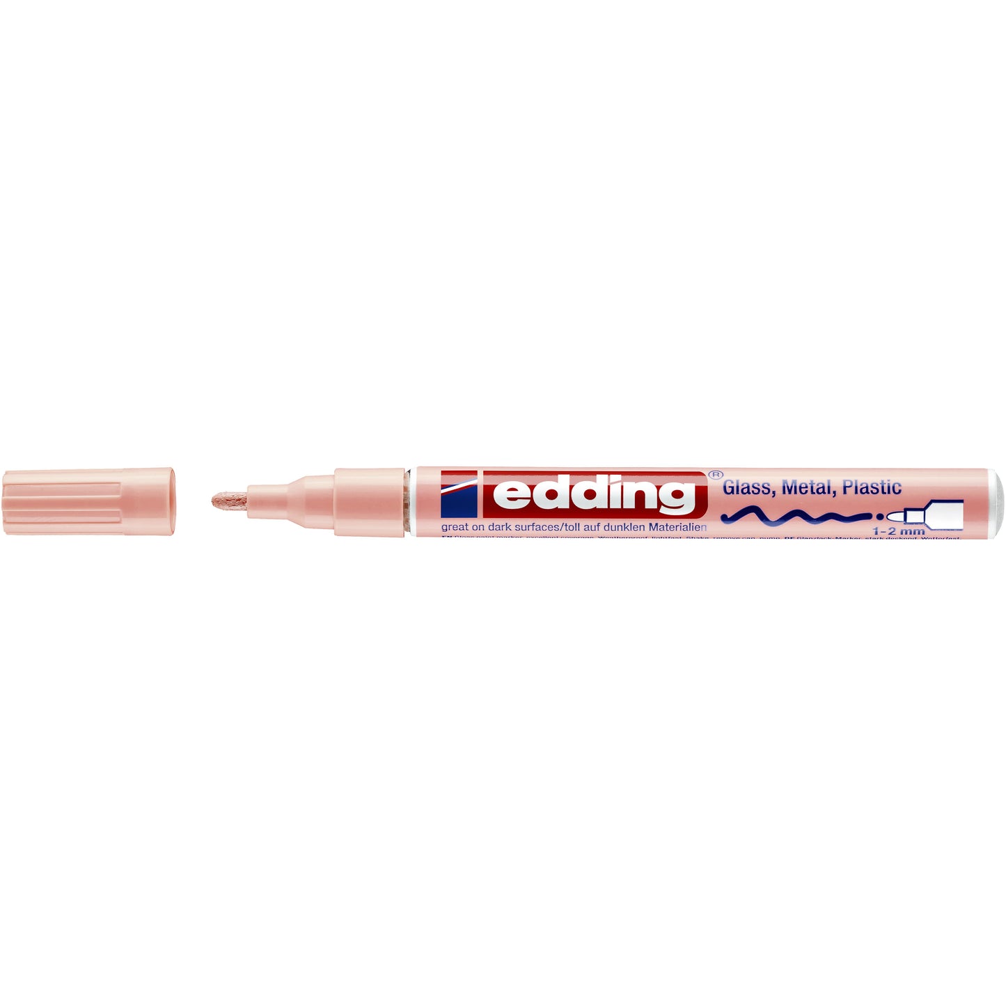 Edding - Ölbasierter Paintmarker 751 1-2mm Pastellrosa | 10 Stück