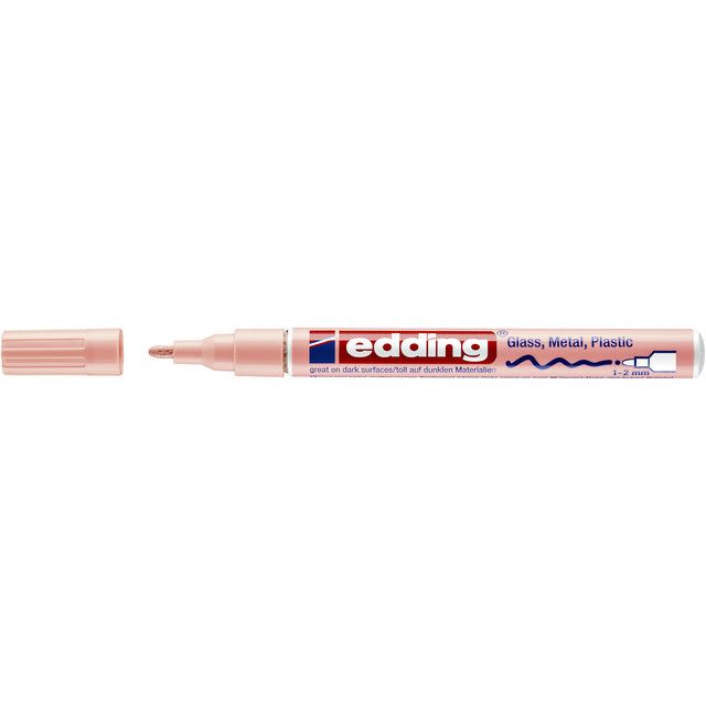 Edding - Felt -Tip Edding 751 peinture autour de 1 à 2 mm pastel rose | 10 pièces