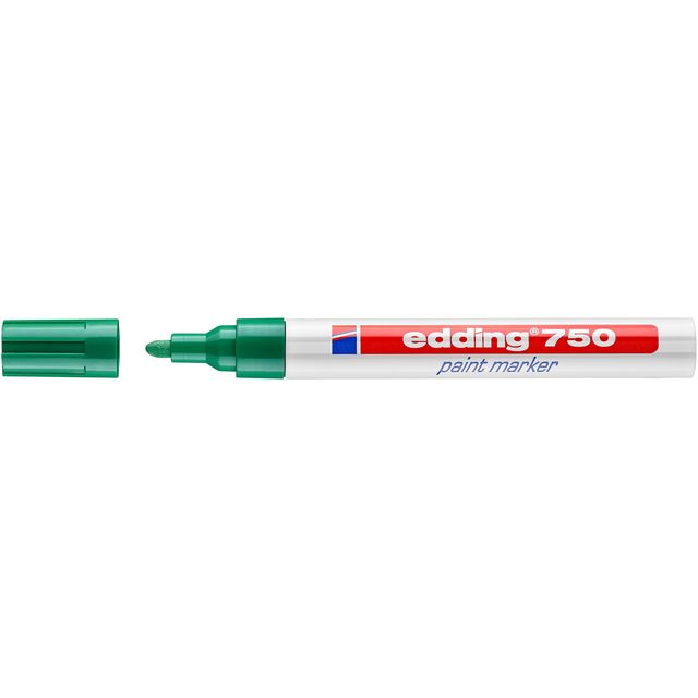 Edding - Paintmarker a base di olio 750 2-4mm verde | 10 pezzi