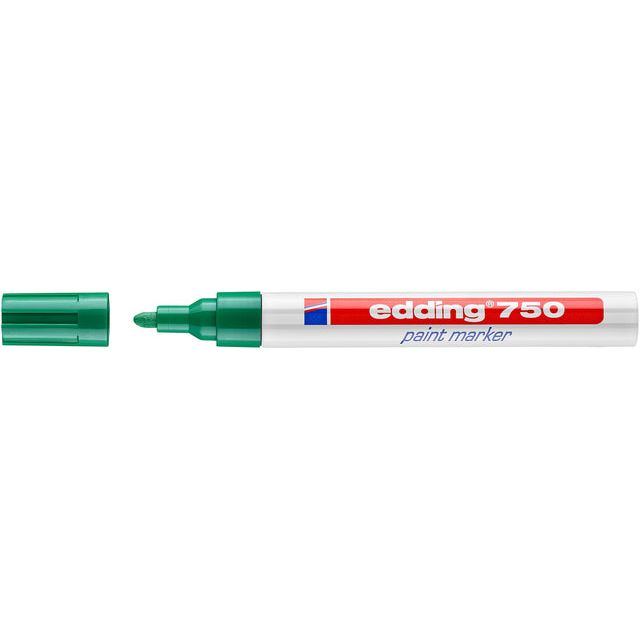 Edding - Viltstift edding 750 lakmarker rond groen 2-4mm