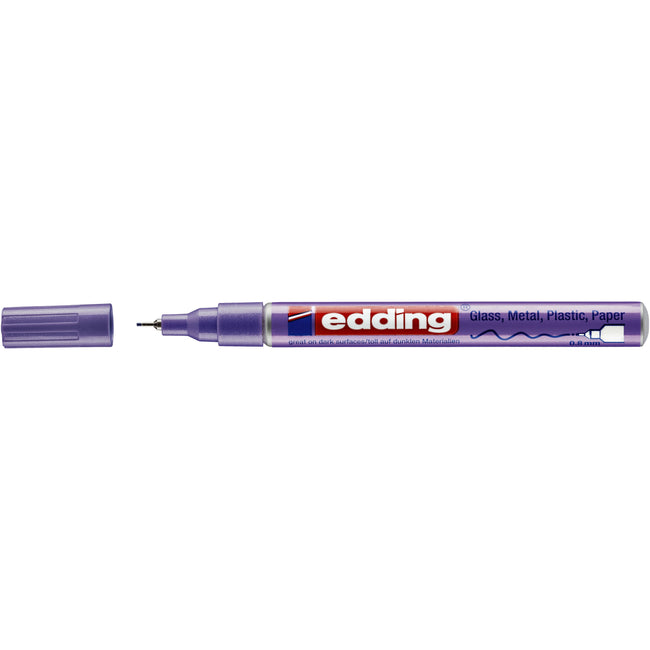 Edding -  Viltstift 780 lakmarker rond 0.8mm metallic paars | 10 stuks