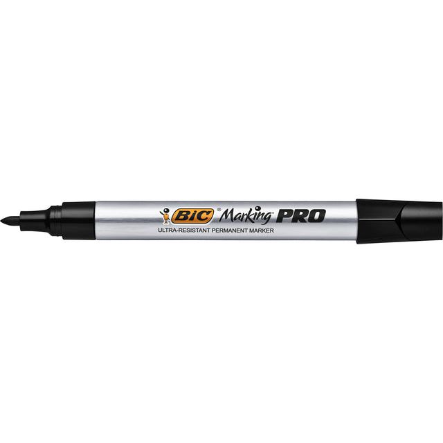 Bic - Viltstift Pro 1mm permanent zwart | 12 stuks