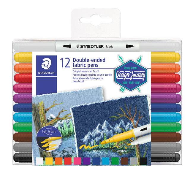 Staedtler - VillsTift 3190 Textiel Duo Ass | Blister un 12 pièces | 5 pièces