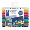 Staedtler - Filzstift 3190 Textil-Duo sort
