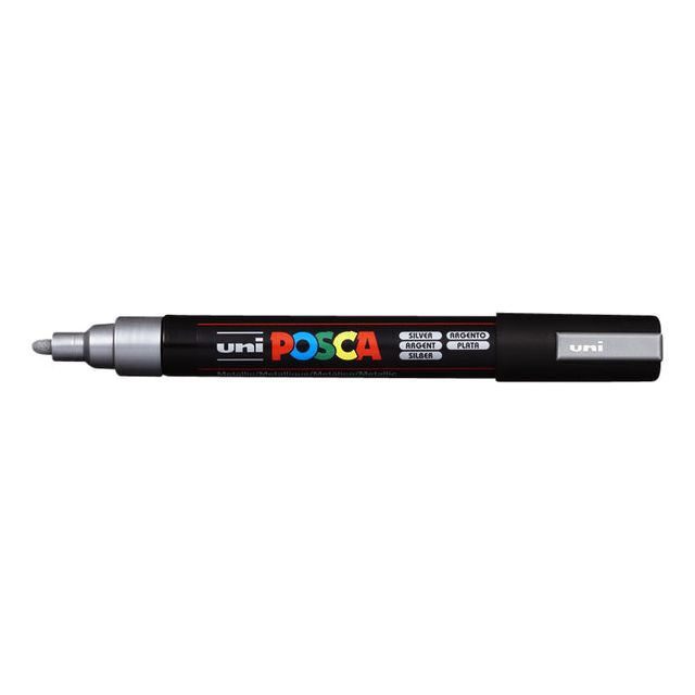 Posca - Verfstift M zilver | 6 stuks