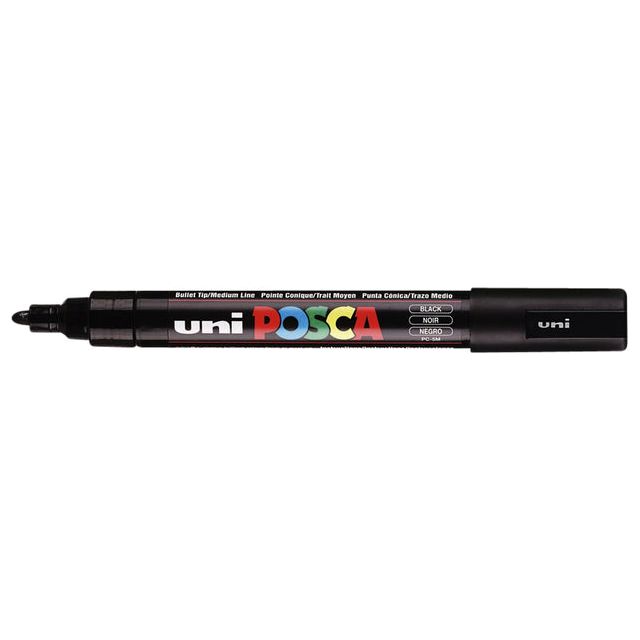 Posca - Verfstift PC5M M zwart | 6 stuks