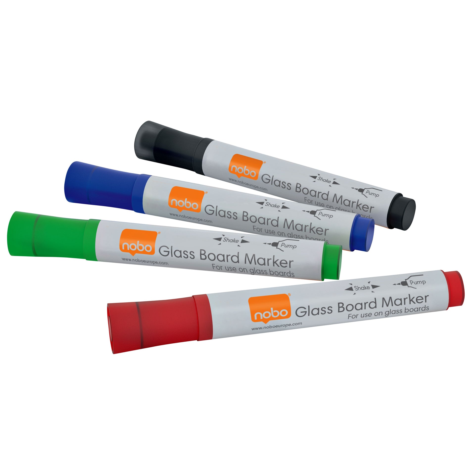 Nobo - Felt-tip pen glass board assorted 4 pieces