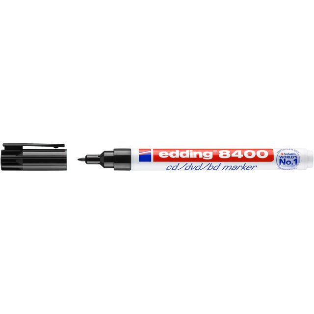 Edding -  Cd marker  8400 rond 0.5-1.0mm zwart | 10 stuks