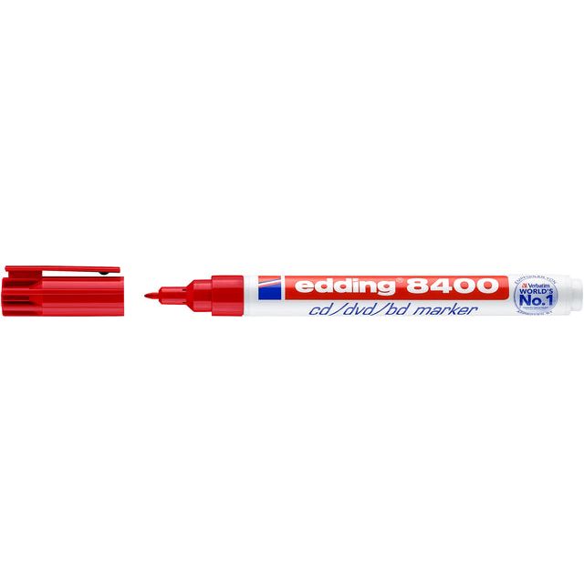 Edding - CD Marker Edding 8400 environ 0,5-1mm rouge | 1 pièce