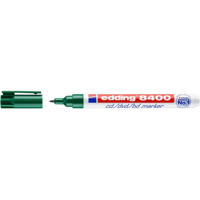 Edding - CD Marker Edding 8400 environ 0,5-1mm Green | 1 pièce | 10 morceaux