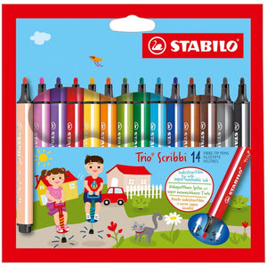 Stabilo -  Viltstift trio scribbi 368/14 14st assorti | 3 stuks
