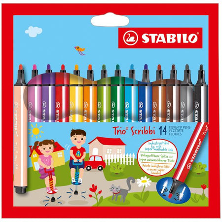 STABILO - Pennarello Trio Scribbi 368/14 scatola assortita da 14 pezzi