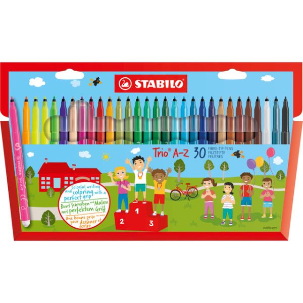 Felt-tip pen STABILO Trio A-Z 378/30 assorted case of 30 pieces