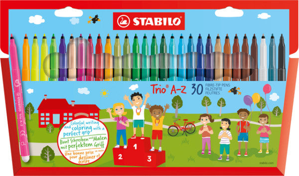 Pennarello STABILO Trio A-Z 378/30 scatola assortita da 30 pezzi