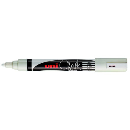 Uni-ball -  Krijtstift rond 1.8-2.5mm wit | 6 stuks