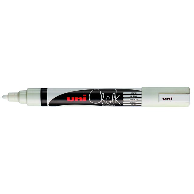 Uni-ball -  Krijtstift rond 1.8-2.5mm wit | 12 stuks