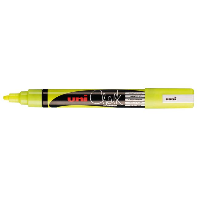 Uni-ball - Krijtstift rond 1.8-2.5mm fluor geel | 12 stuks